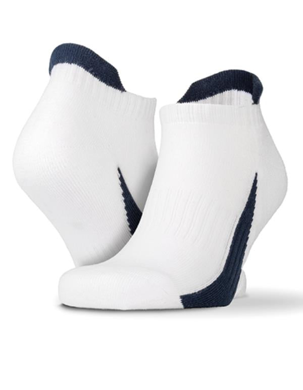 SPIRO - 3 Pack Sneaker Sport Enkelsokken - White/Navy