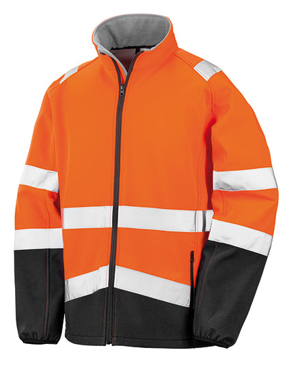 Result SafeGuard - Printable Safety Softshell Jacket - Fluorescent Orange S (uitverkoop)