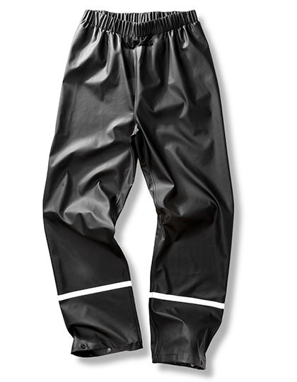 Result Genuine Recycled - Prism PU Waterproof Trouser with Reflective Bands & Recycled Backing - Black