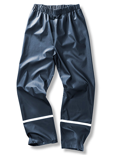 Result Genuine Recycled - Prism PU Waterproof Trouser with Reflective Bands & Recycled Backing - Navy