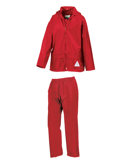 Result - Junior Waterproof Jacket & Trouser Set - Red