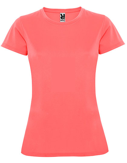 Roly Sport - Montecarlo Dames T-Shirt - Fluor Coral 234