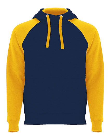 Roly - Badet Hooded Sweatshirt - Cobalt Blue 201 / Golden Yellow 96