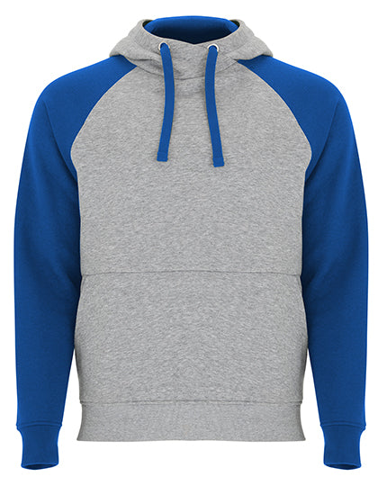 Roly - Badet Twee Kleurige Hoodie - Heather Grey 58/Royal Blue 05