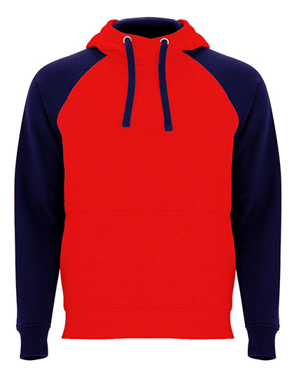 Roly - Badet Hooded Sweatshirt - Red 60 / Navy Blue 55