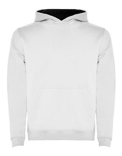 Roly - Kids´ Urban Hooded Sweatshirt - White 01 / Navy Blue 55