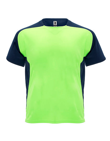 Roly Sport - Bugatti T-Shirt - Fluor Green 222/Navy Blue 55