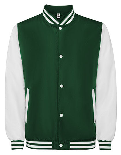 Roly - California Varsity Jacket - Bottle Green 56 / White 01