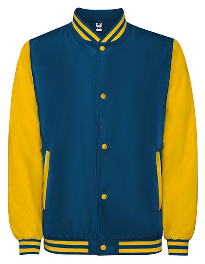 Roly - California Varsity Jacket - Cobalt Blue 201 / Golden Yellow 96