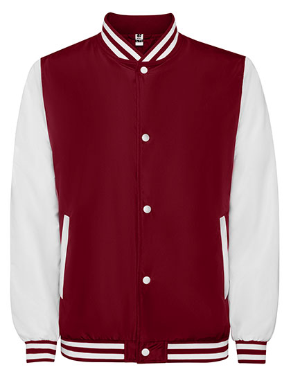 Roly - California Varsity Jacket - Garnet Red 57 / White 01