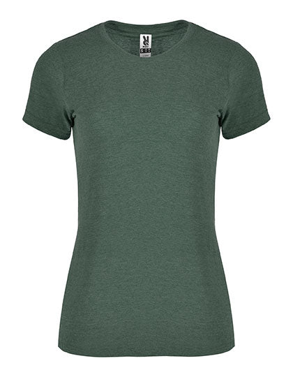 Roly - Fox Dames T-Shirt - Heather Bottle Green
