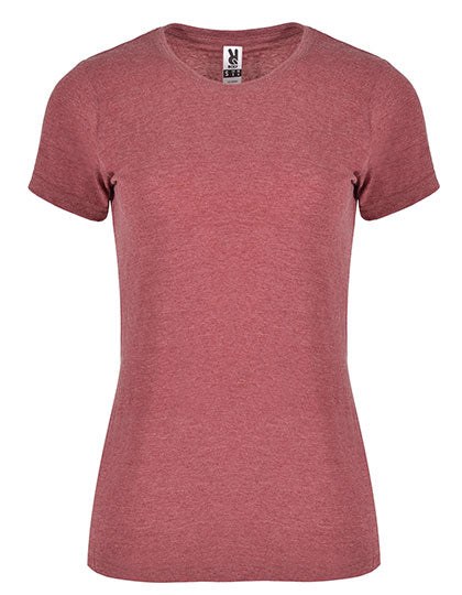 Roly - Fox Dames T-Shirt - Heather Garnet Red 2