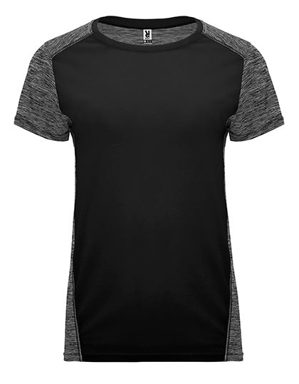 Roly Sport - Zolder Dames T-Shirt - Black 02/Heather Black 243