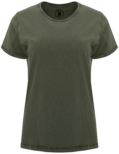 Roly - Husky Dames T-Shirt - Dark Green Brown 38