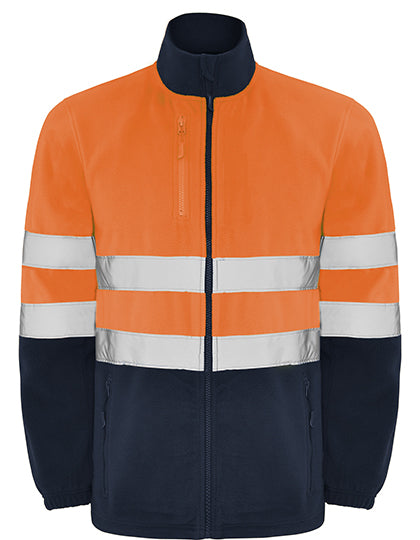 Roly Workwear - Altair Fleece Jacket - Navy Blue 55 / Fluor Orange 223
