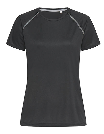 Stedman - Sports Active Raglan Dames T-Shirt - Black Opal