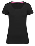 Claire Crew Neck  Dames T-Shirt- Black Opal