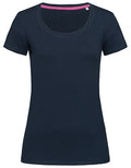 Claire Crew Neck  Dames T-Shirt- Marina Blue