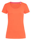 Claire Crew Neck  Dames T-Shirt- Salmon