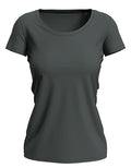 Claire Crew Neck  Dames T-Shirt- Slate Grey (Effen)