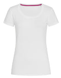 Claire Crew Neck  Dames T-Shirt- White