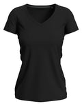 Claire V-Hals Dames T-Shirt- Black Opal