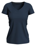 Claire V-Hals Dames T-Shirt- Blue Midnight