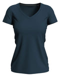 Claire V-Hals Dames T-Shirt- Marina Blue