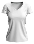 Claire V-Hals Dames T-Shirt- White