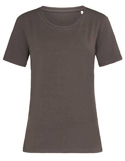 Stedman - Claire Relaxed Crew Neck Dames T-Shirt  - Dark Chocolate