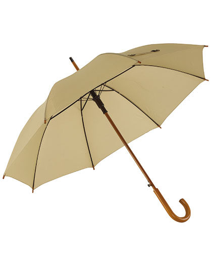 L-merch - Automatic Umbrella With Wooden Handle Tango - Beige