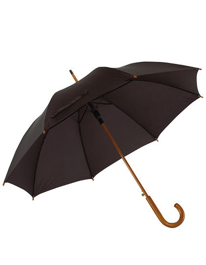 L-merch - Automatic Umbrella With Wooden Handle Boogie - Black