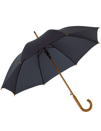 L-merch - Automatic Umbrella With Wooden Handle Boogie - Dark Blue