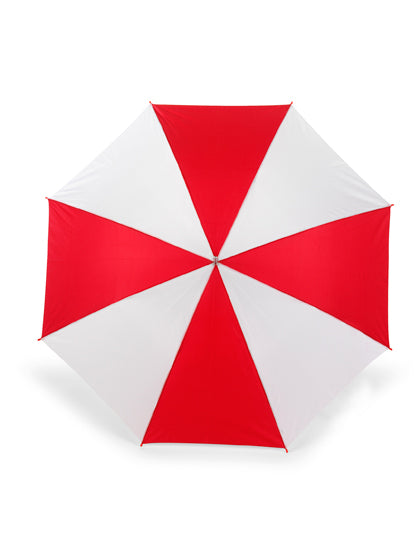 L-merch - Automatic Umbrella With Wooden Handle - Red / White