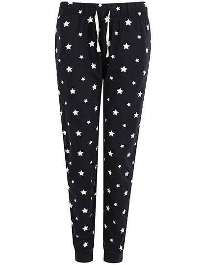 SF Women - Cuffed Dames Lounge Broek - Navy/White Stars