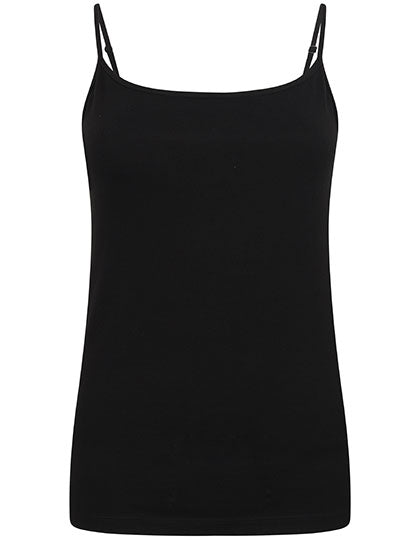 SF Women - Feel Good Stretch Spaghetti  Dames Tanktop - Black