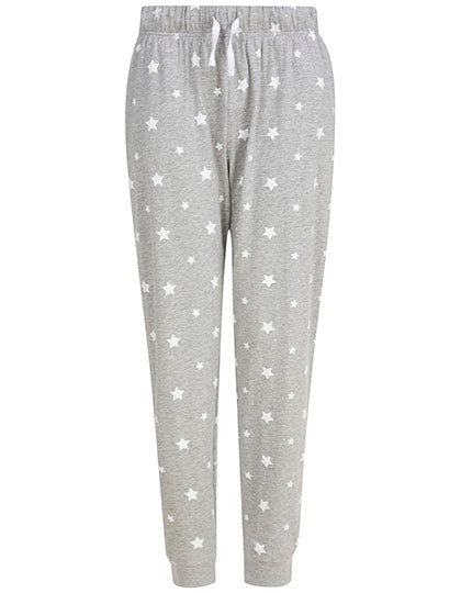 SF Men - Cuffed Lounge Broek -Heather Grey/White Stars