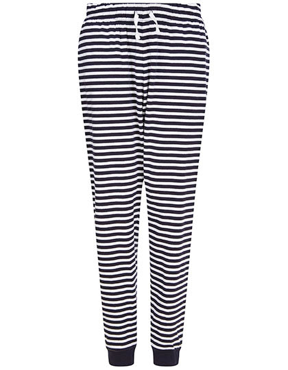 SF Men - Cuffed Lounge Broek -Navy/White Stripes