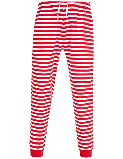 SF Men - Cuffed Lounge Broek - Red/White Stripes