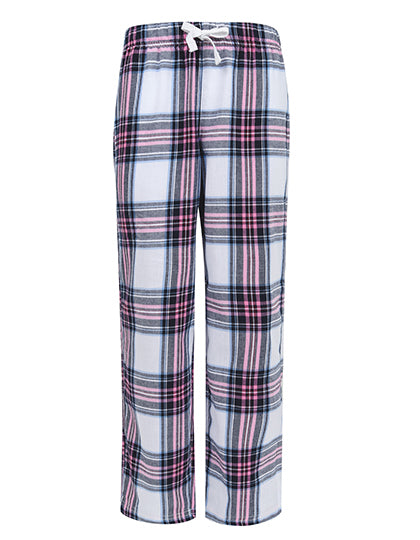 SF Minni - Kids´ Tartan Lounge Pants - White-Pink Check