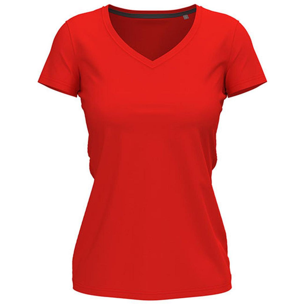 Stedman - Claire V-Hals Dames T-Shirt- Scarlet Red