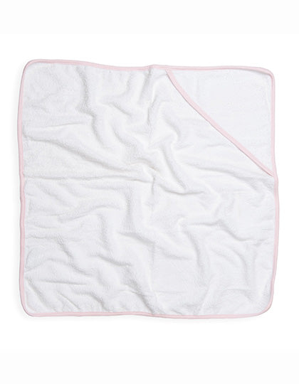 Towel City - Baby Handdoek met Capuchon - White/Pink