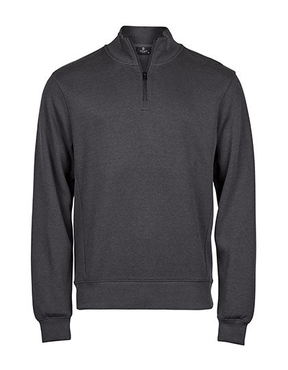 Tee Jays - Ribbed Interlock Half Zip - Dark Grey (Solid)