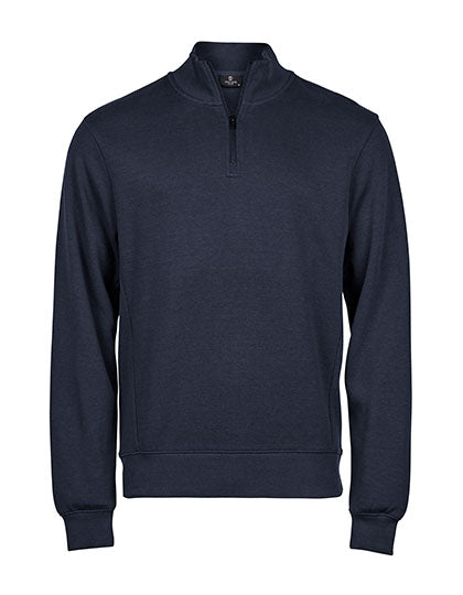 Tee Jays - Ribbed Interlock Half Zip - Navy