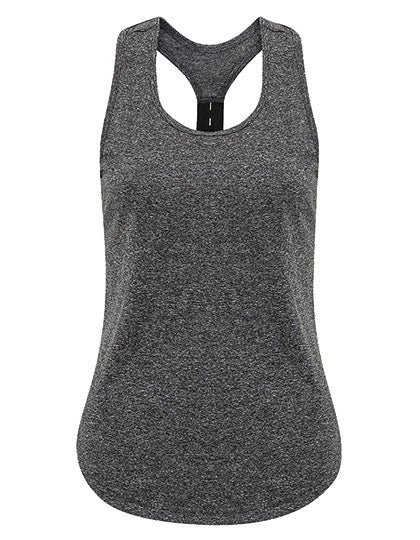 TriDri - Performance Strap Back Dames Tanktop - Black Melange