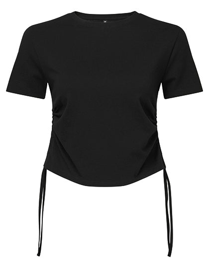TriDri® - Ruched Dames Crop Top - Black