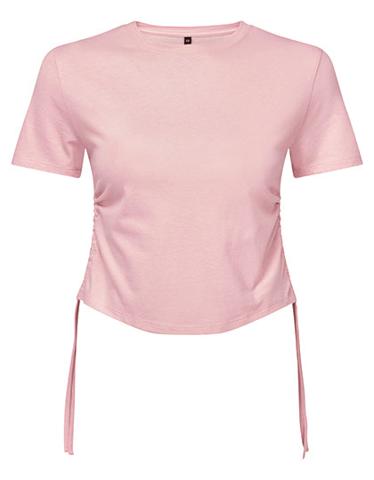 TriDri® - Ruched Dames Crop Top - Light PInk