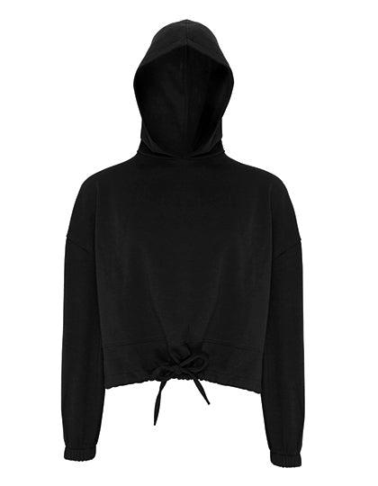 TriDri - Cropped Oversized Dames Hoodie - Black