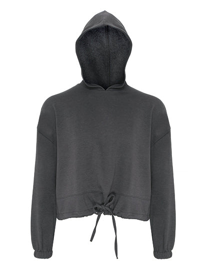 TriDri - Cropped Oversized Dames Hoodie - Charcoal