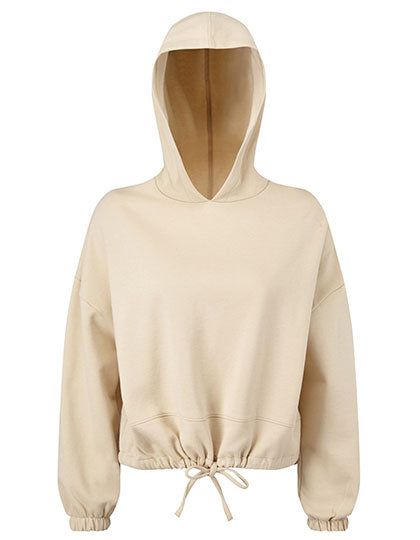 TriDri - Cropped Oversized Dames Hoodie - Nude